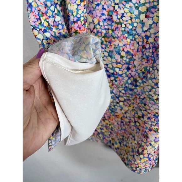 Adrienne Vittadini Top Women L Pink Tank Summer Office Feminine Retro 80s Artsy - Picture 7 of 10